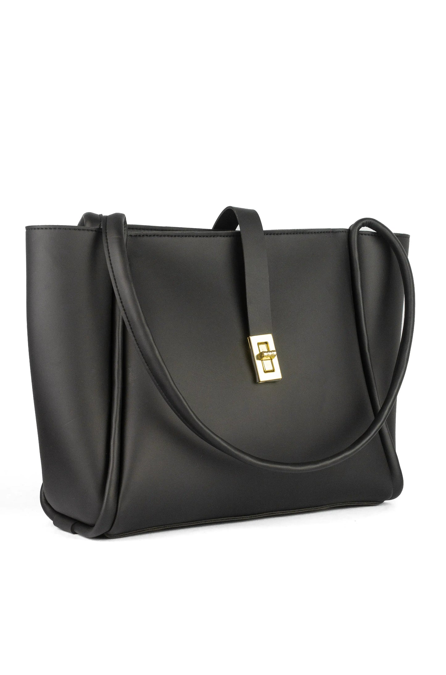 Sorrel Tote Black detail — structured minimal tote JADI Pakistan