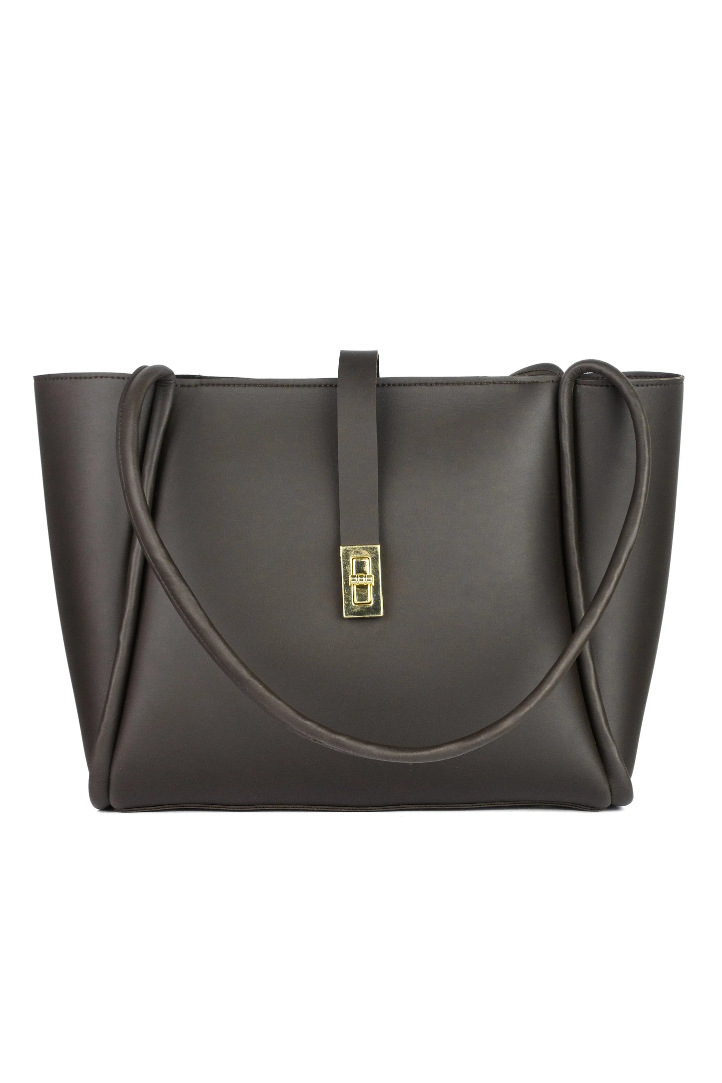 Sorrel Tote Brown interior — spacious zip pocket tote bag