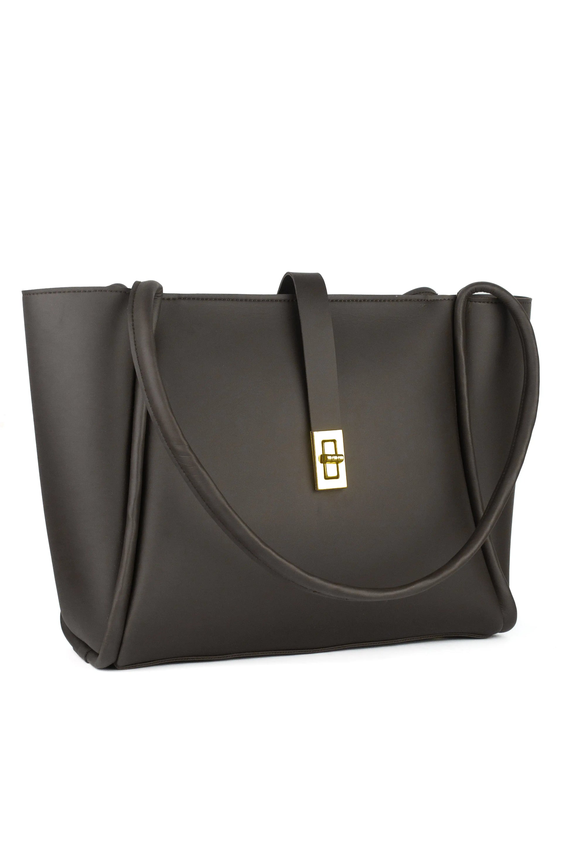 Sorrel Tote Brown detail — structured minimal tote JADI Pakistan