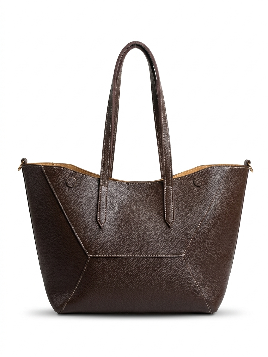 Solis Tote in Choco Brown — rich premium tote bag JADI Pakistan