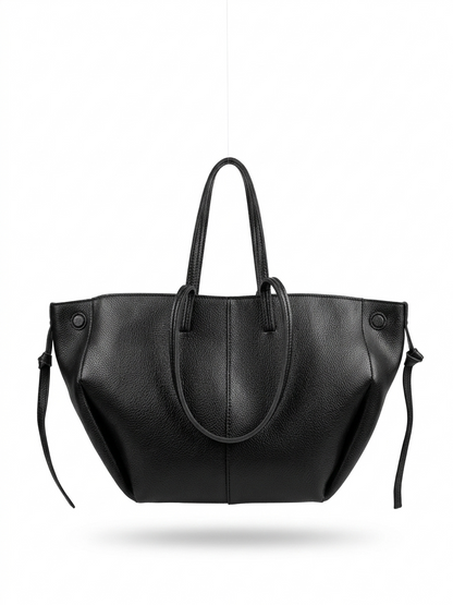 Savia Tote Black detail — JADI minimal tote bag Pakistan
