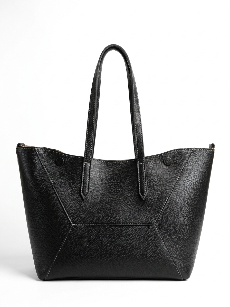 Solis Tote in Black — premium minimal tote bag JADI Pakistan
