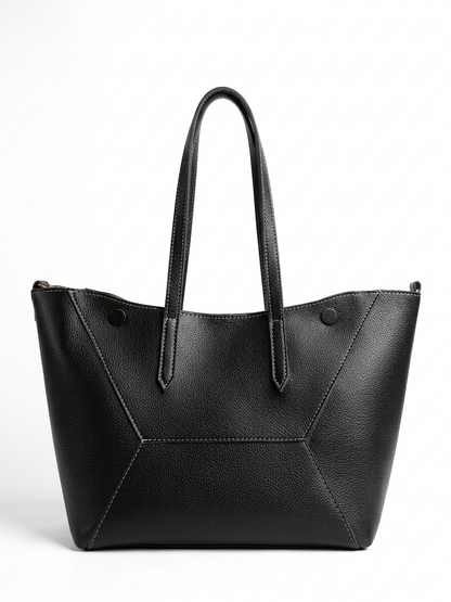 Solis Tote in Black — premium minimal tote bag JADI Pakistan