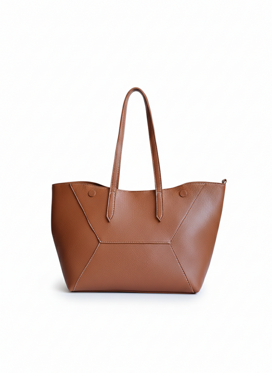 Solis Tote in Brown — premium minimal tote bag JADI Pakistan