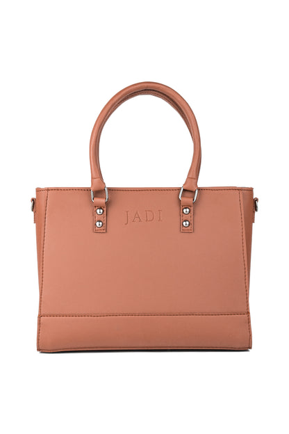Soléa Handbag Brown front view — quiet luxury handbag Pakistan