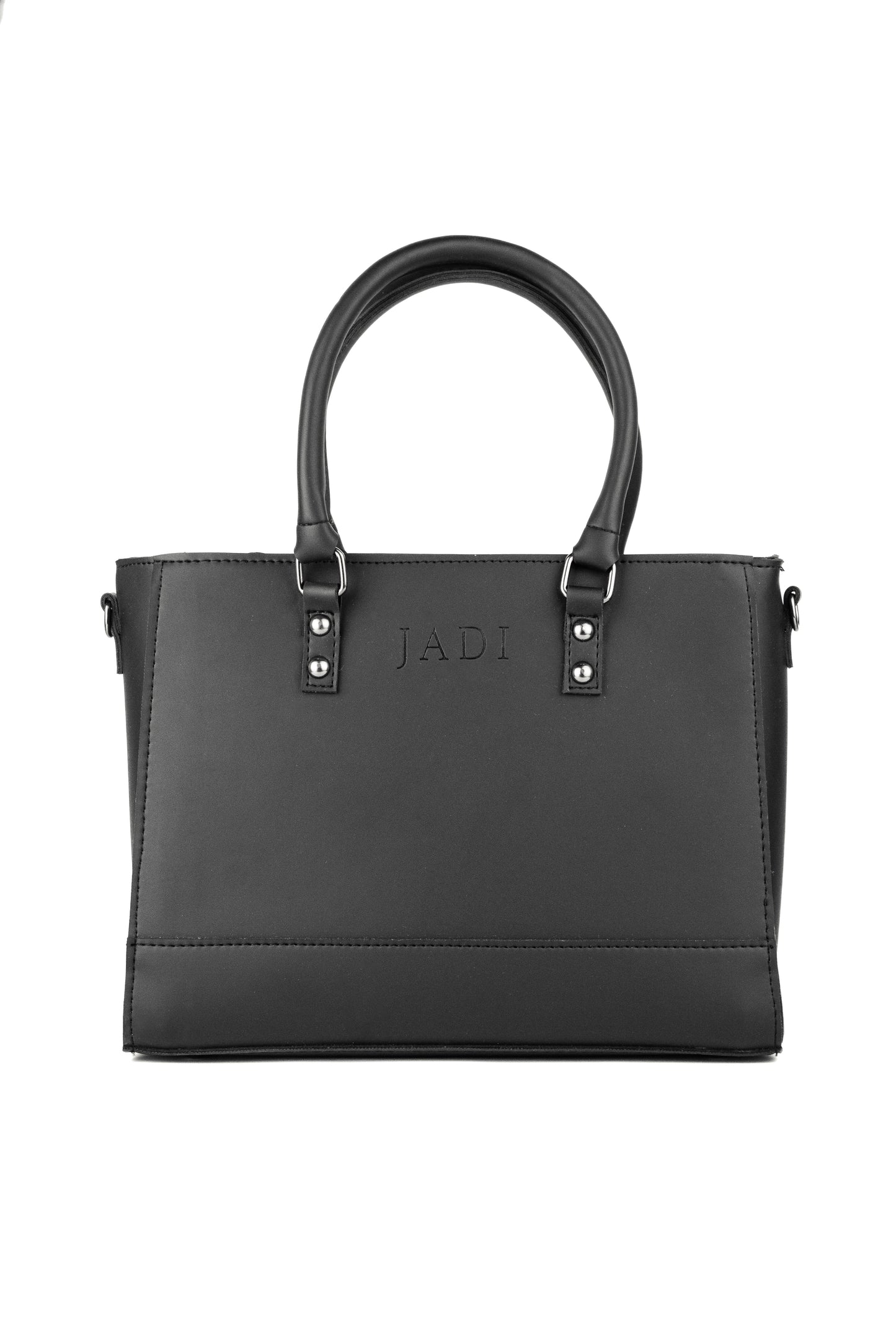 Soléa Handbag Black front view — quiet luxury handbag Pakistan