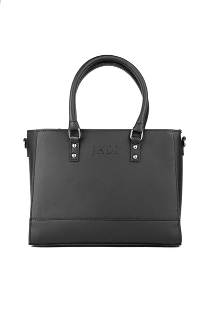 Soléa Handbag Black front view — quiet luxury handbag Pakistan