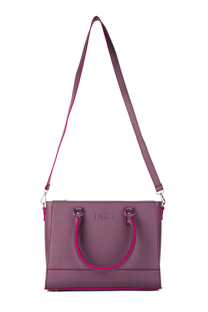 Soléa Handbag Maroon lifestyle — minimal luxury handbag Pakistan