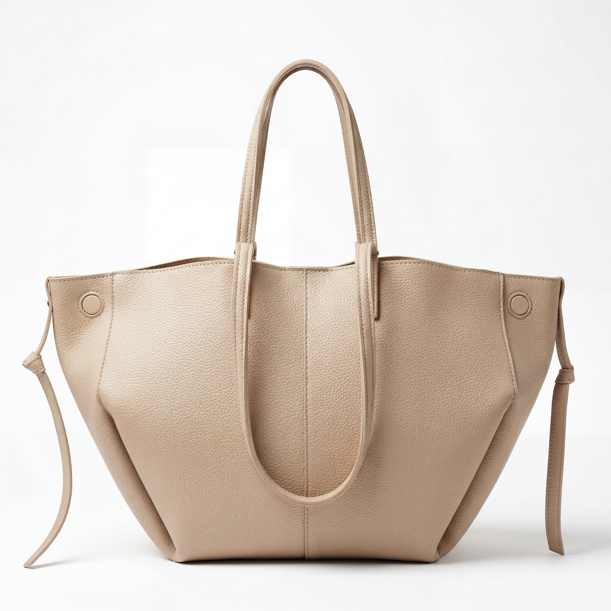 Savia Tote Ivory Beige detail — structured tote bag JADI Pakistan