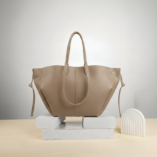 Savia Tote in Ivory Beige — soft neutral minimal tote JADI Pakistan