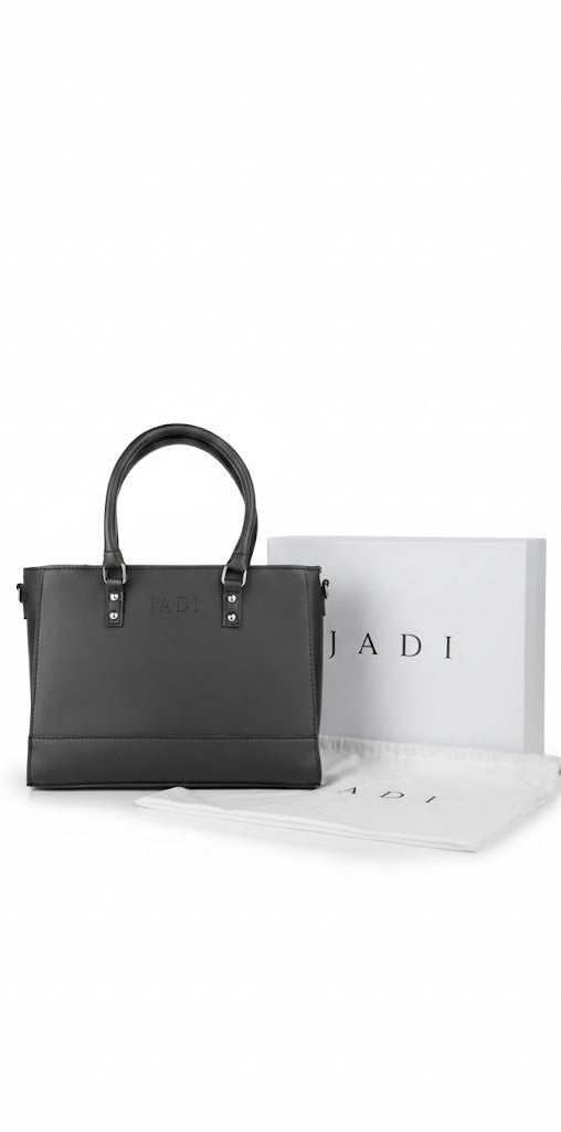 Soléa Handbag Black side view — JADI minimal handbag