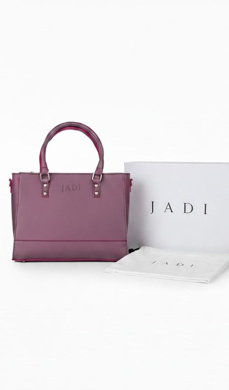 Soléa Handbag Maroon side view — JADI minimal handbag