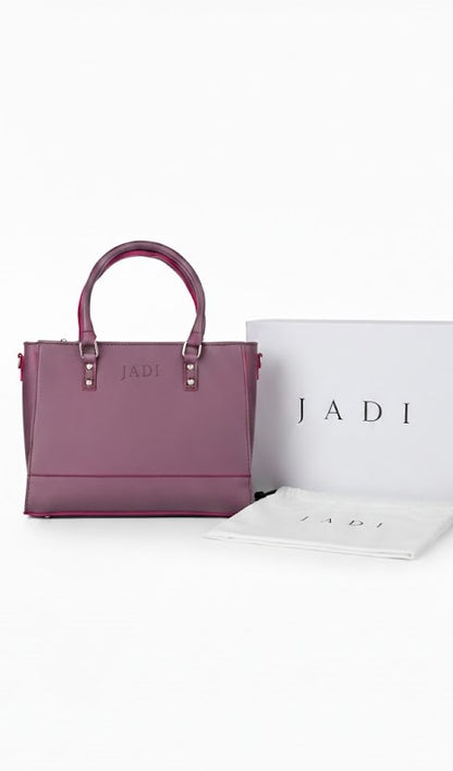 Soléa Handbag Maroon side view — JADI minimal handbag